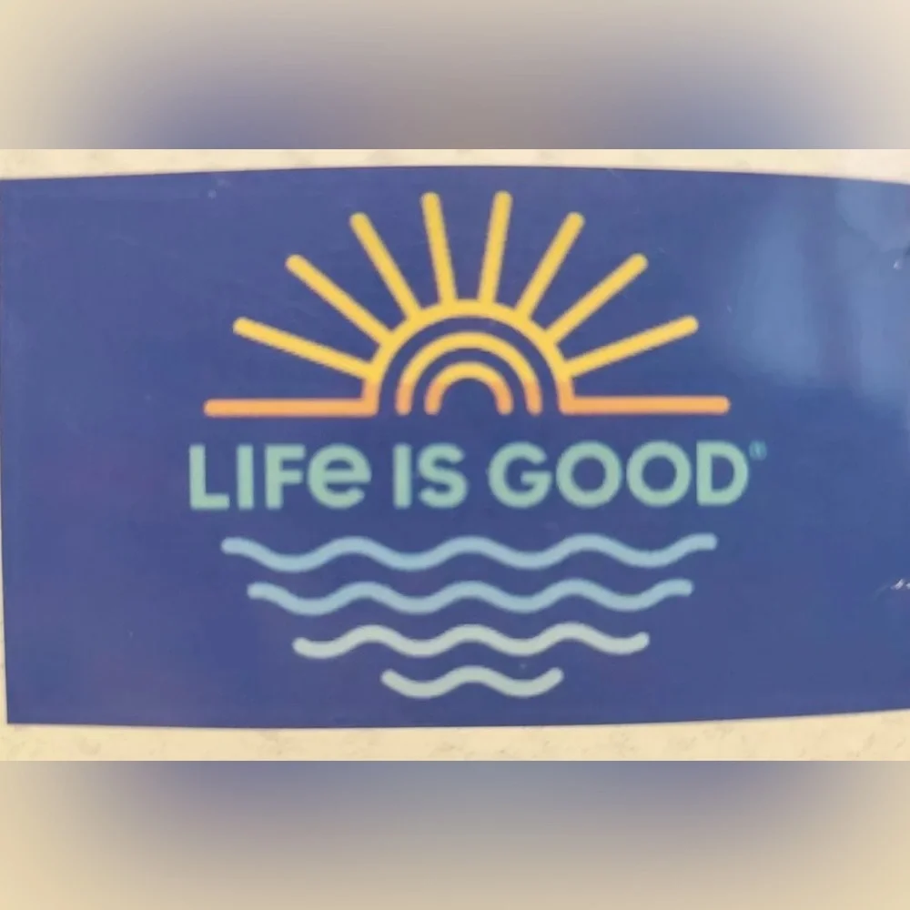 NWT Life is Good Sunshine Blue and Yellow Beach Towel 34 X 64
